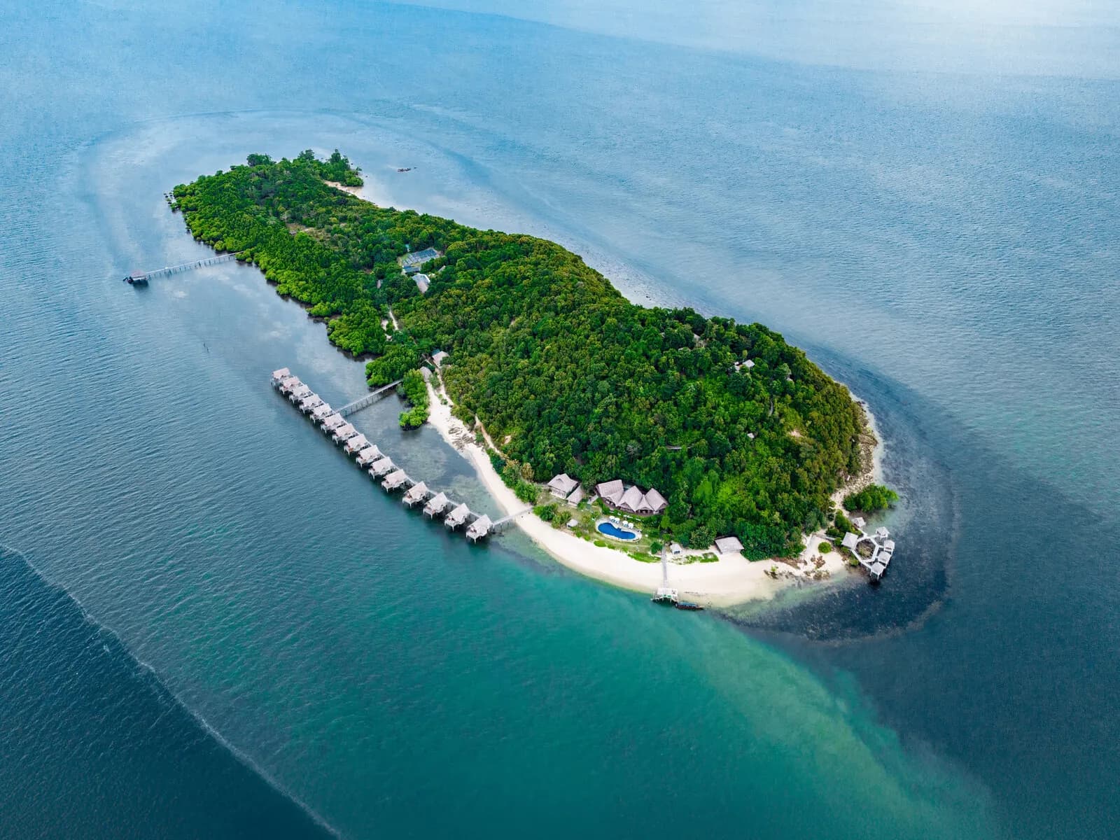 Aerial view of Telunas Resorts