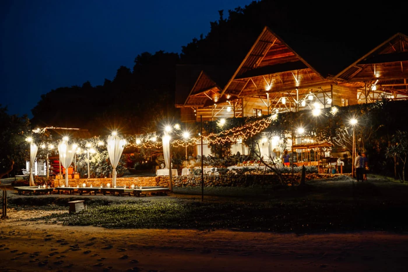 Aerial view of Telunas Private Island wedding venue