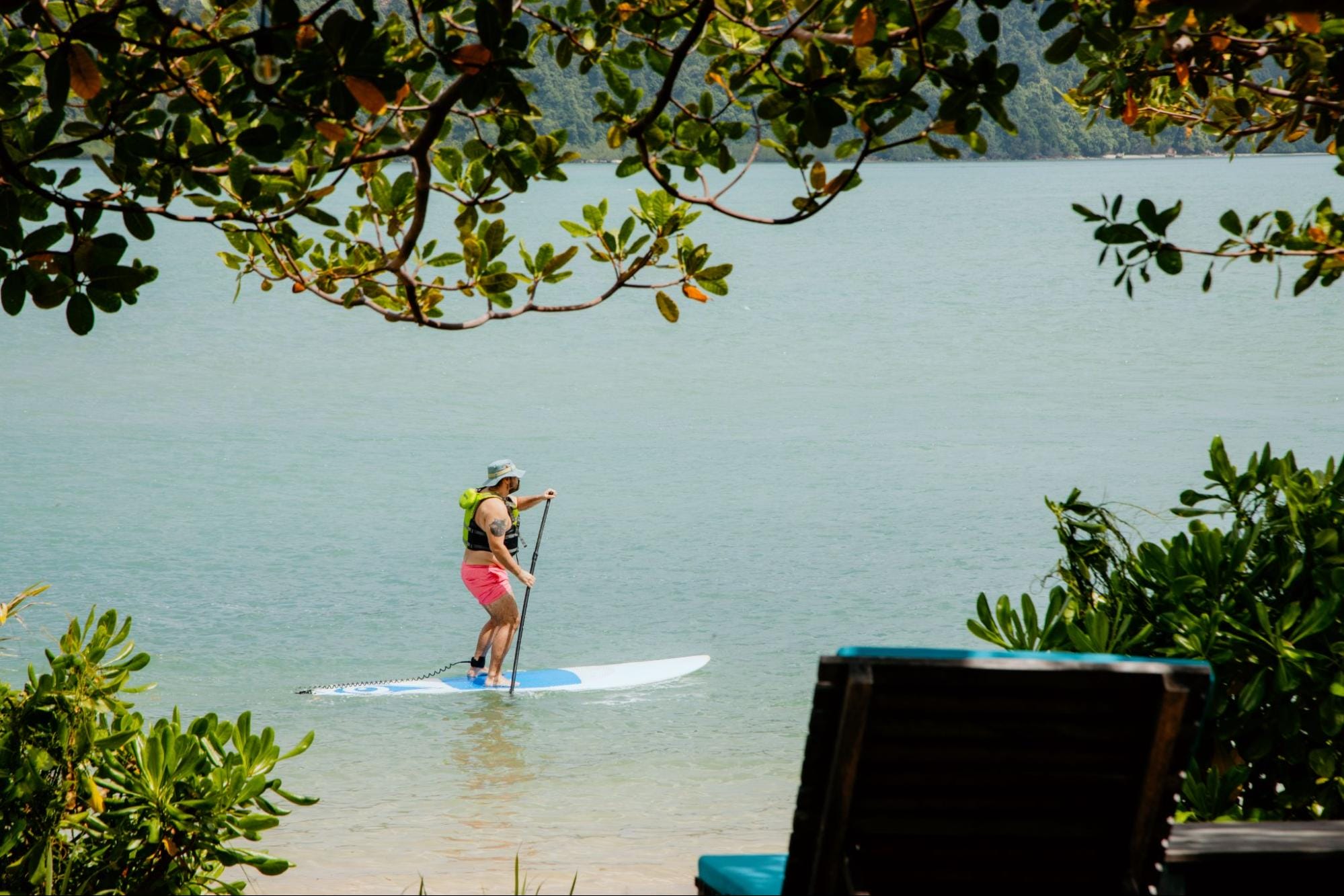 Kayaking over Telunas Private Island
